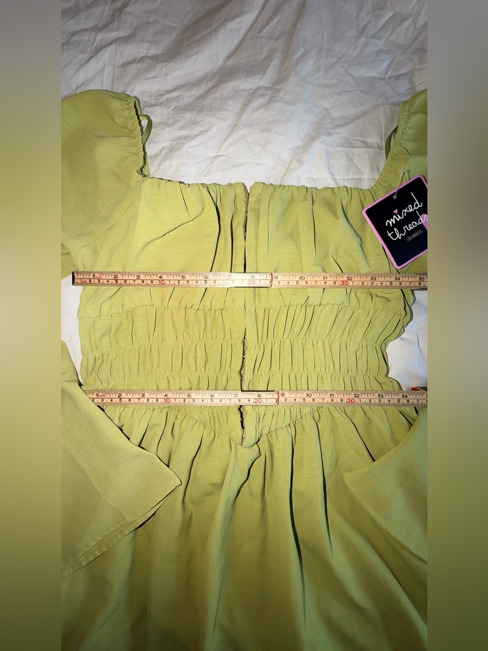 Mixed Threads Long Sleeve Square-Neck Smocked Dress - Picture 14 of 15